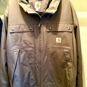 Carhartt Jacket Men’s XXL Grey Lots of Pockets Lining with Thinsulate